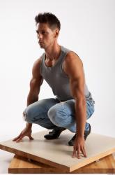 Whole Body Man Other White Casual Athletic Male Studio Poses